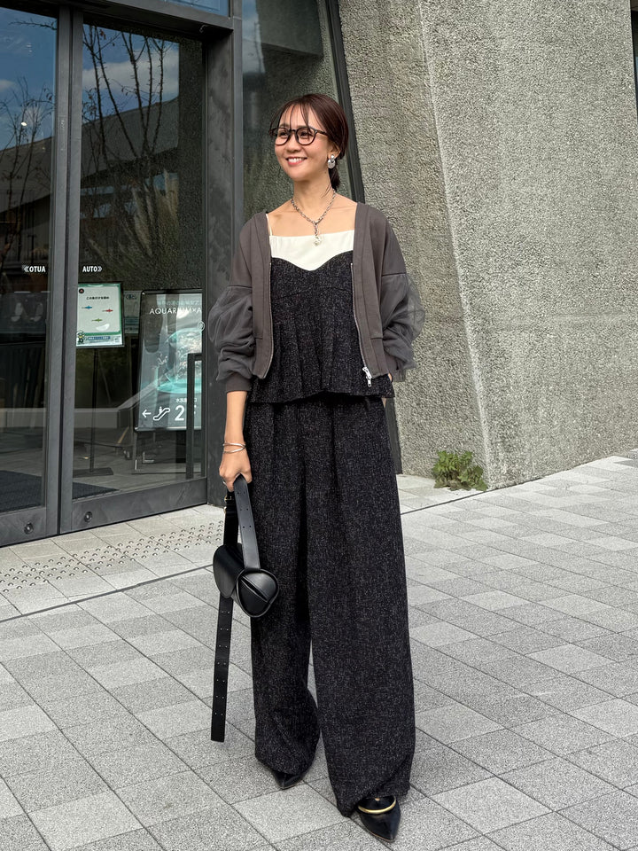 【予約】サマーツイードプリーツキャミ / ブラック(2月中旬頃発送予定)