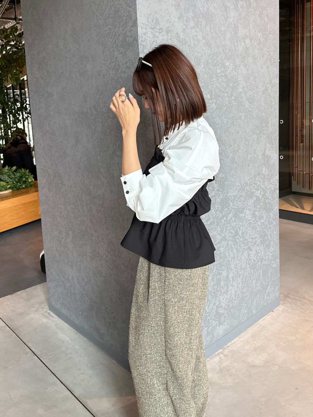 【予約】ブロードタックブラウス / ホワイト(2月下旬発送予定)