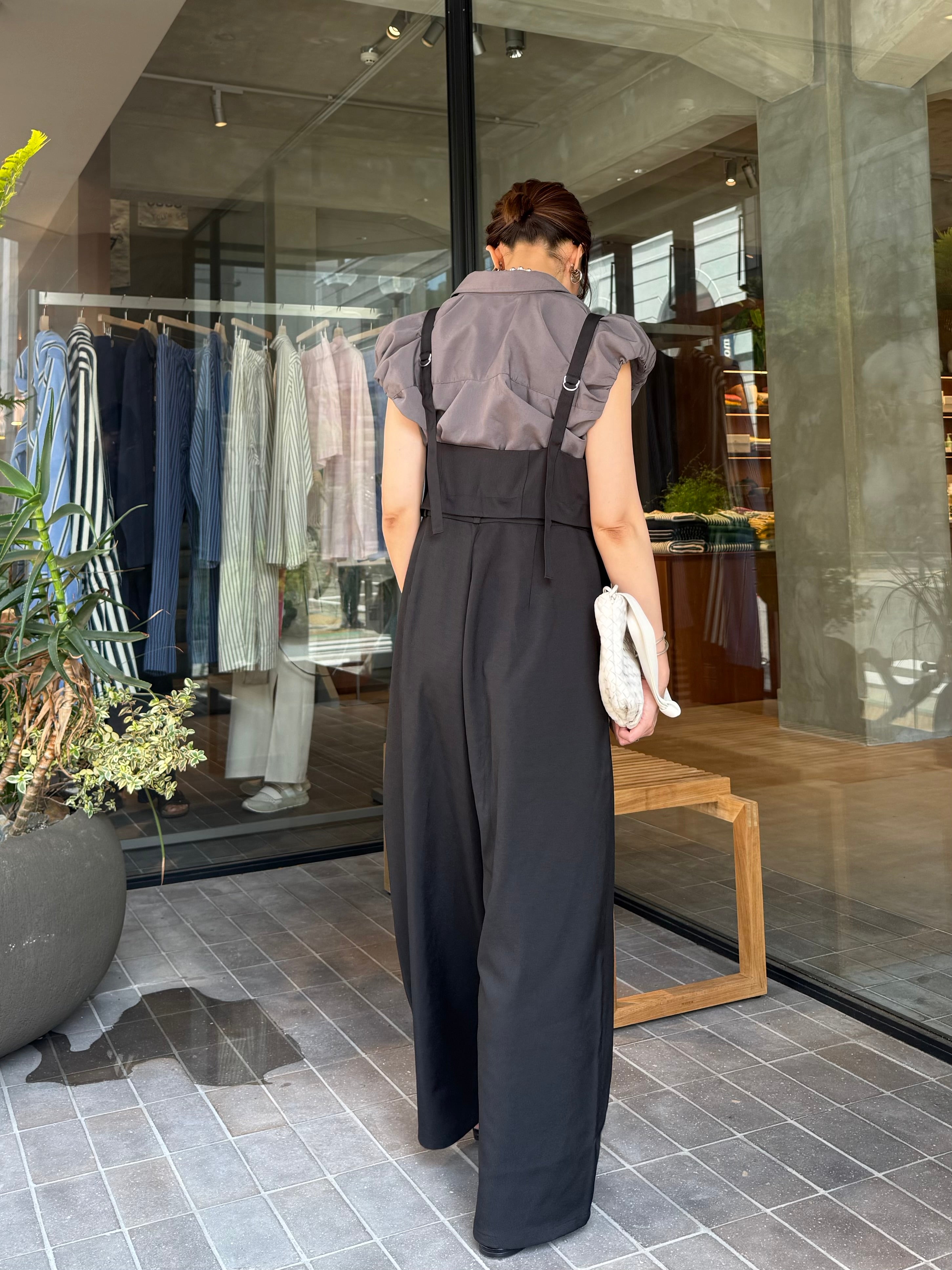 予約】2WAYビスチェサロペット / ブラック(10月上旬発送予定