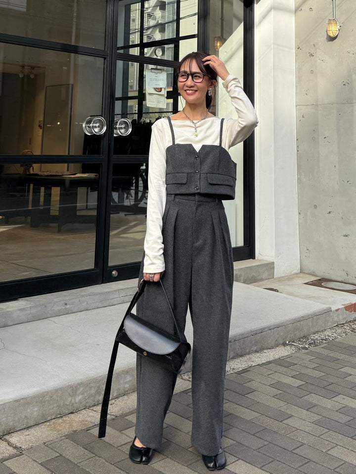 ベロアボートネックプルオーバー / アイボリー