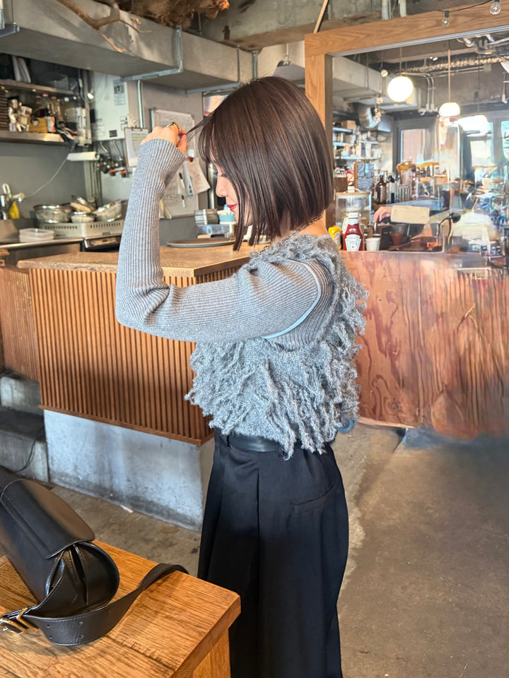 フリンジビスチェ / グレー