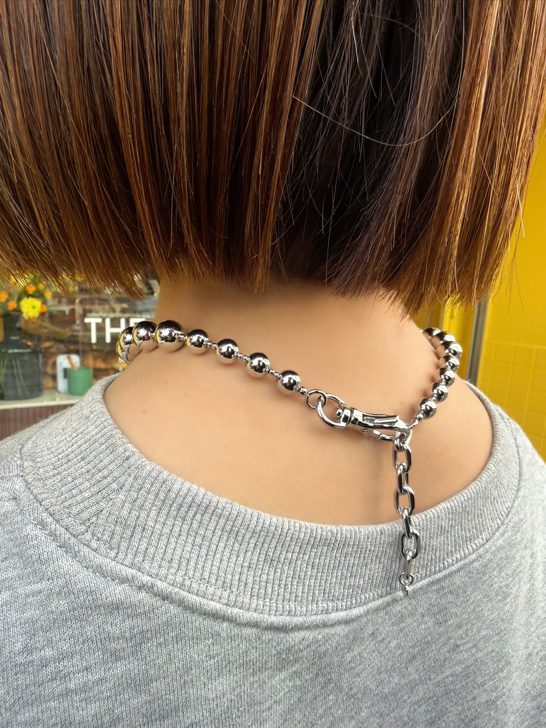 ボールネックレス / シルバー – fosie