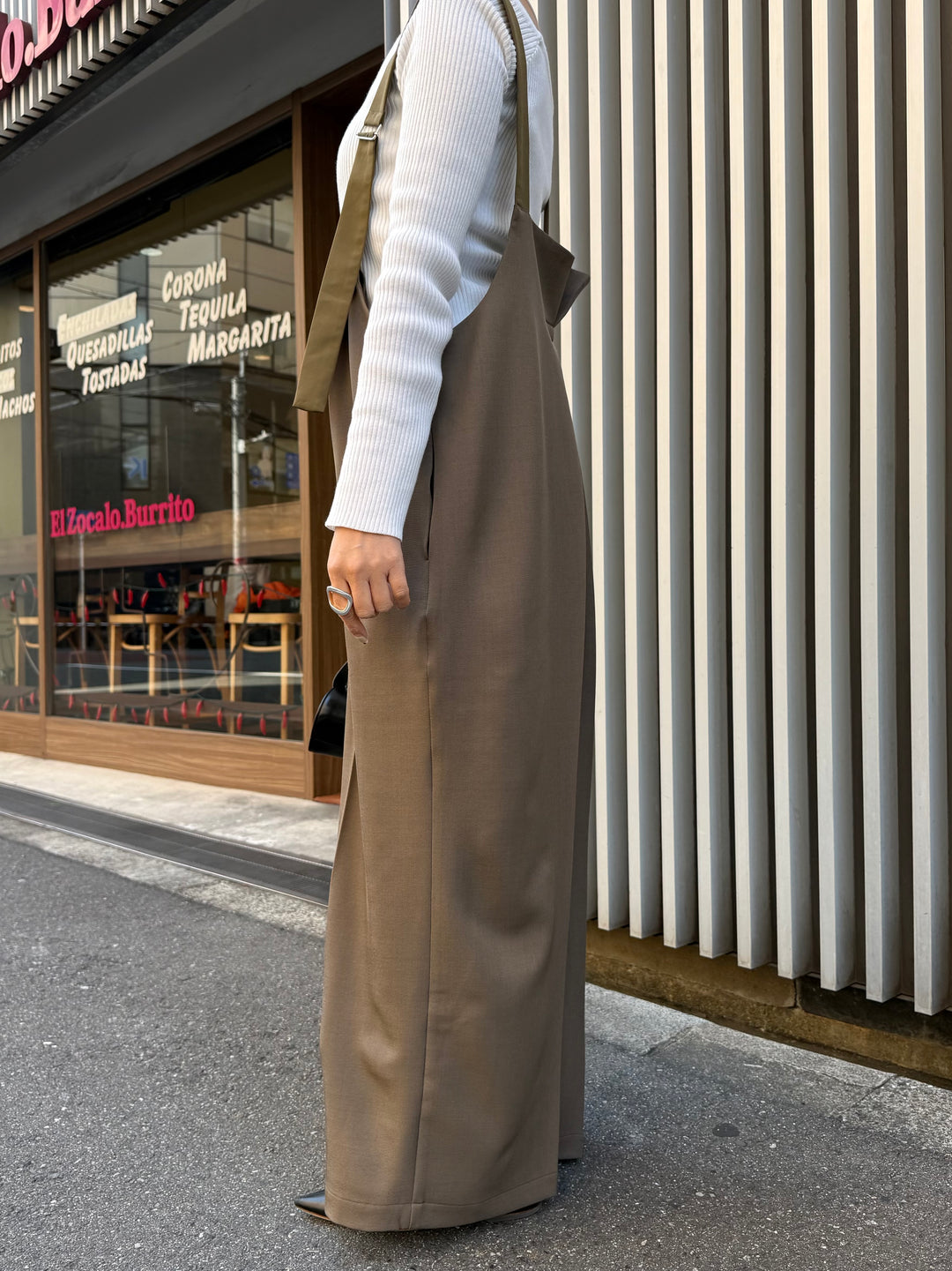 【予約】ツイルサロペット / カーキブラウン(5月下旬発送予定)