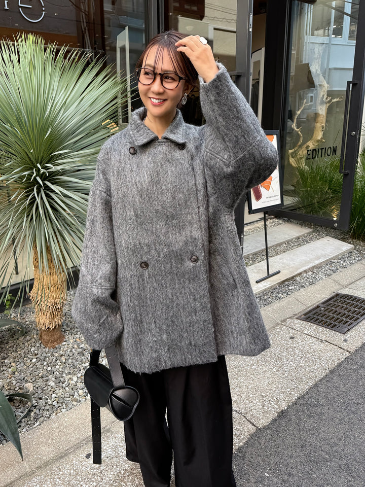 シャギーミドルコート / チャコール