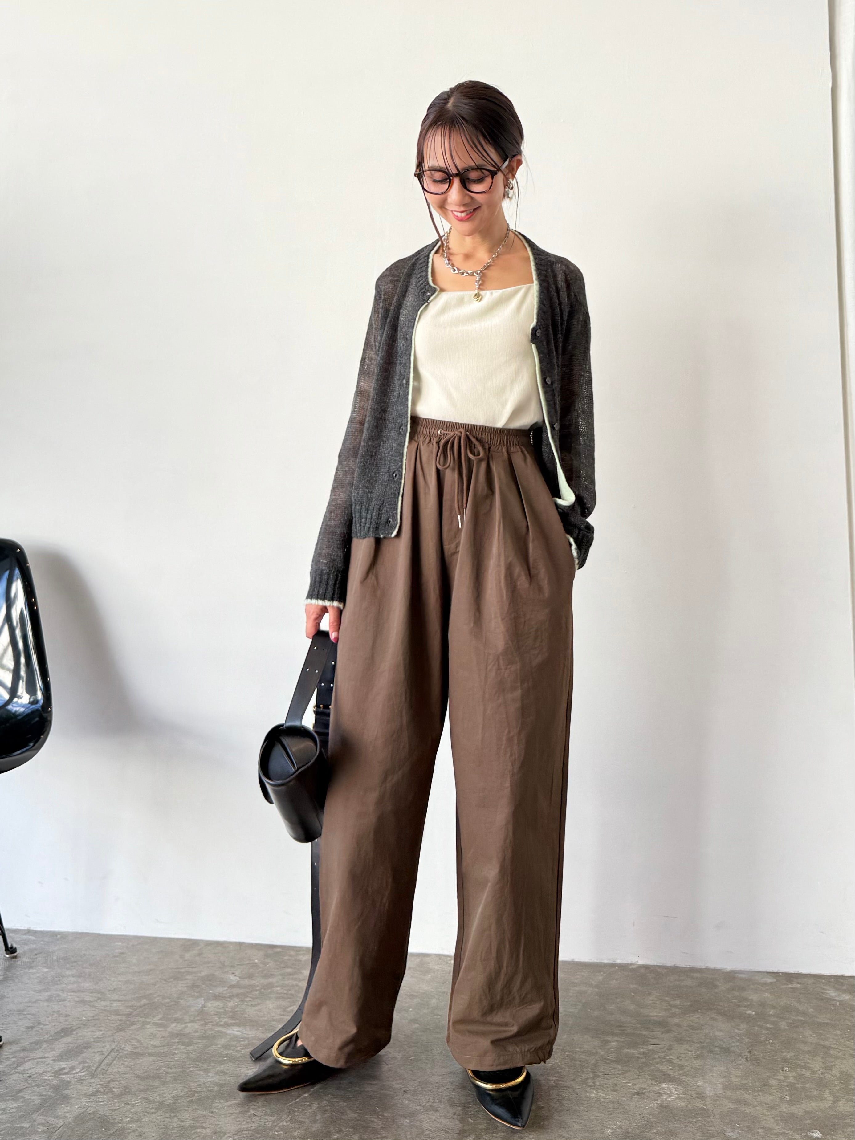 タックイージーパンツ / ブラウン – fosie