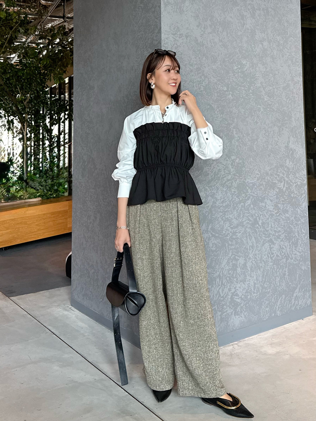 【予約】ブロードタックブラウス / ホワイト(2月下旬発送予定)