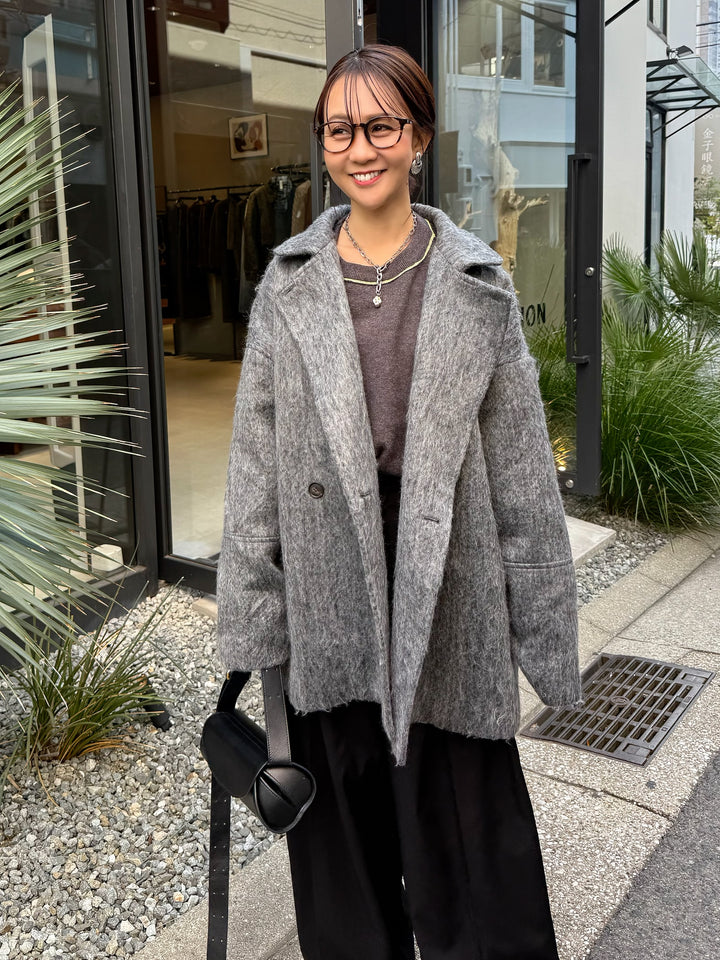 シャギーミドルコート / チャコール