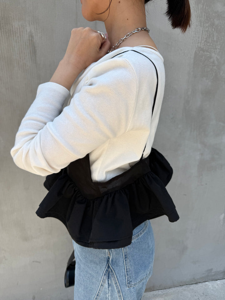 【予約】フリルヘムビスチェ / ブラック(5月下旬発送予定)