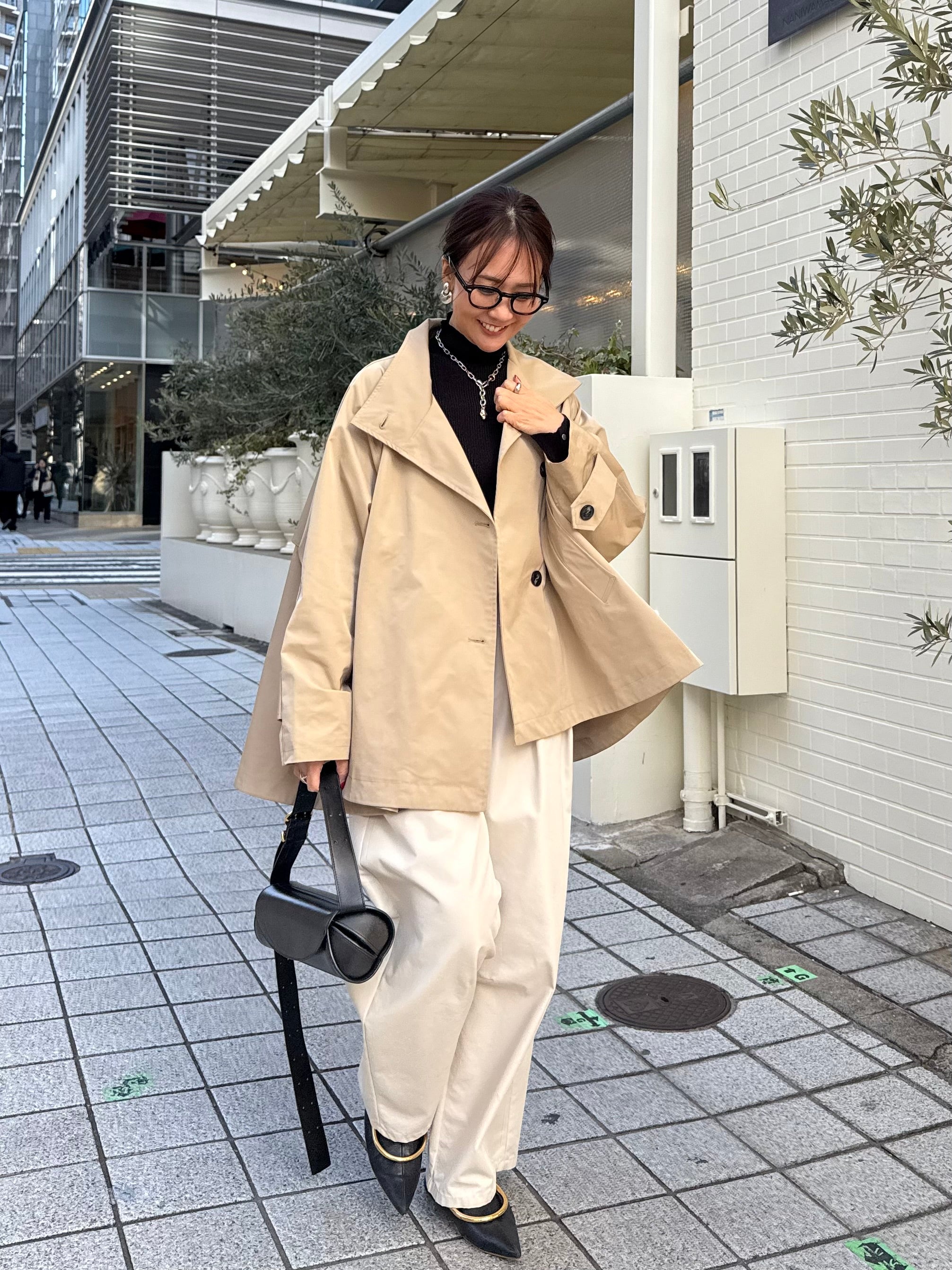 予約】スタンドカラーミドルコート / ベージュ(2月下旬発送予定) – fosie