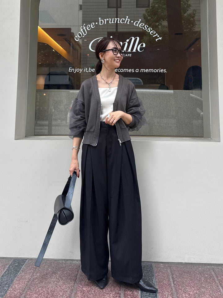 ツイルタックパンツ / ブラック