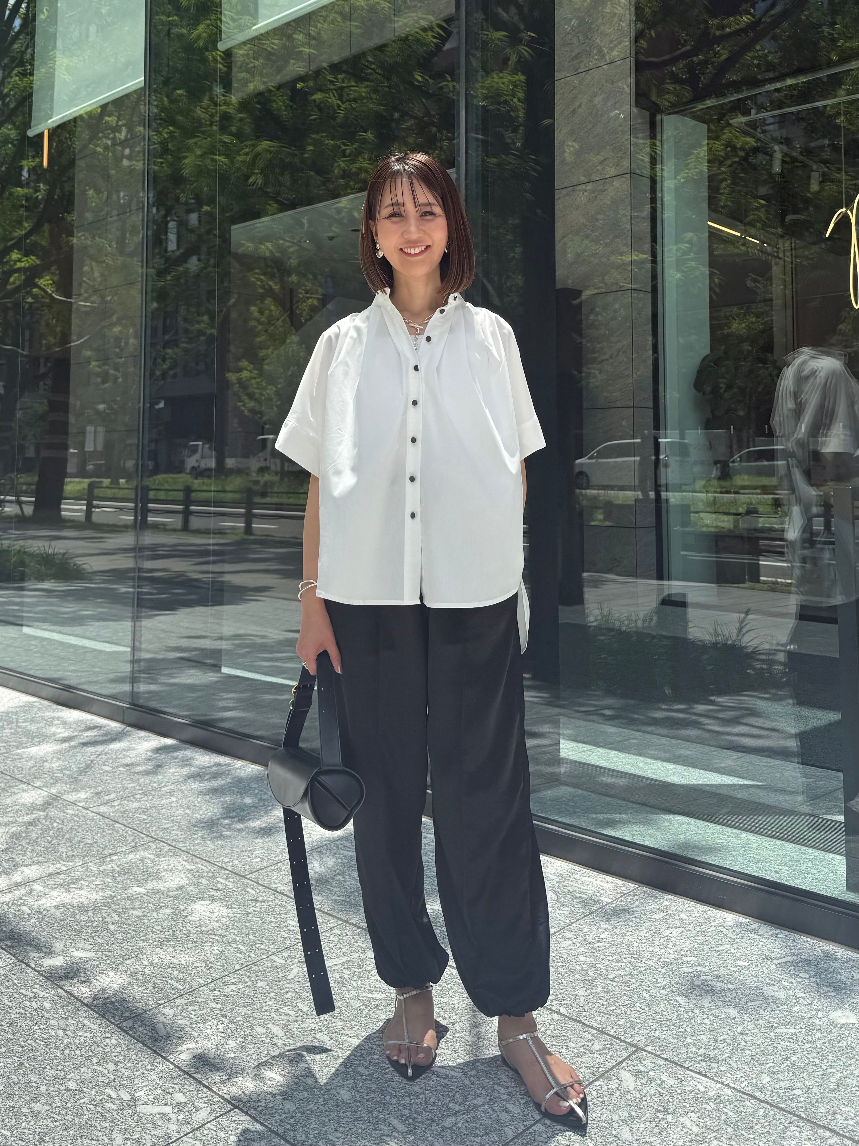 サテンジョガーパンツ / ブラック – fosie