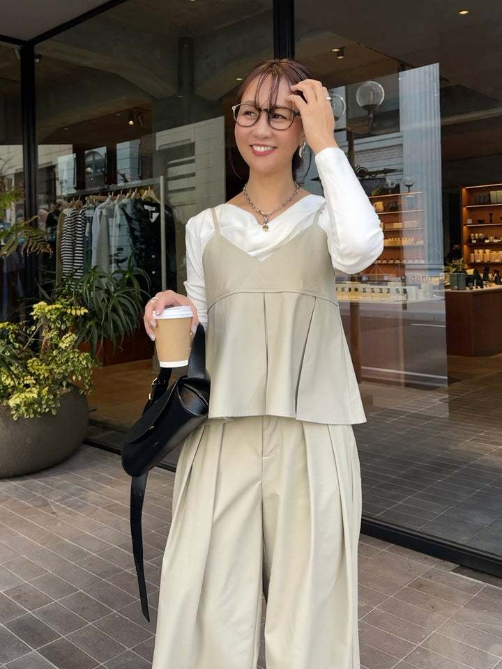 ドレープロングTシャツ / オフホワイト