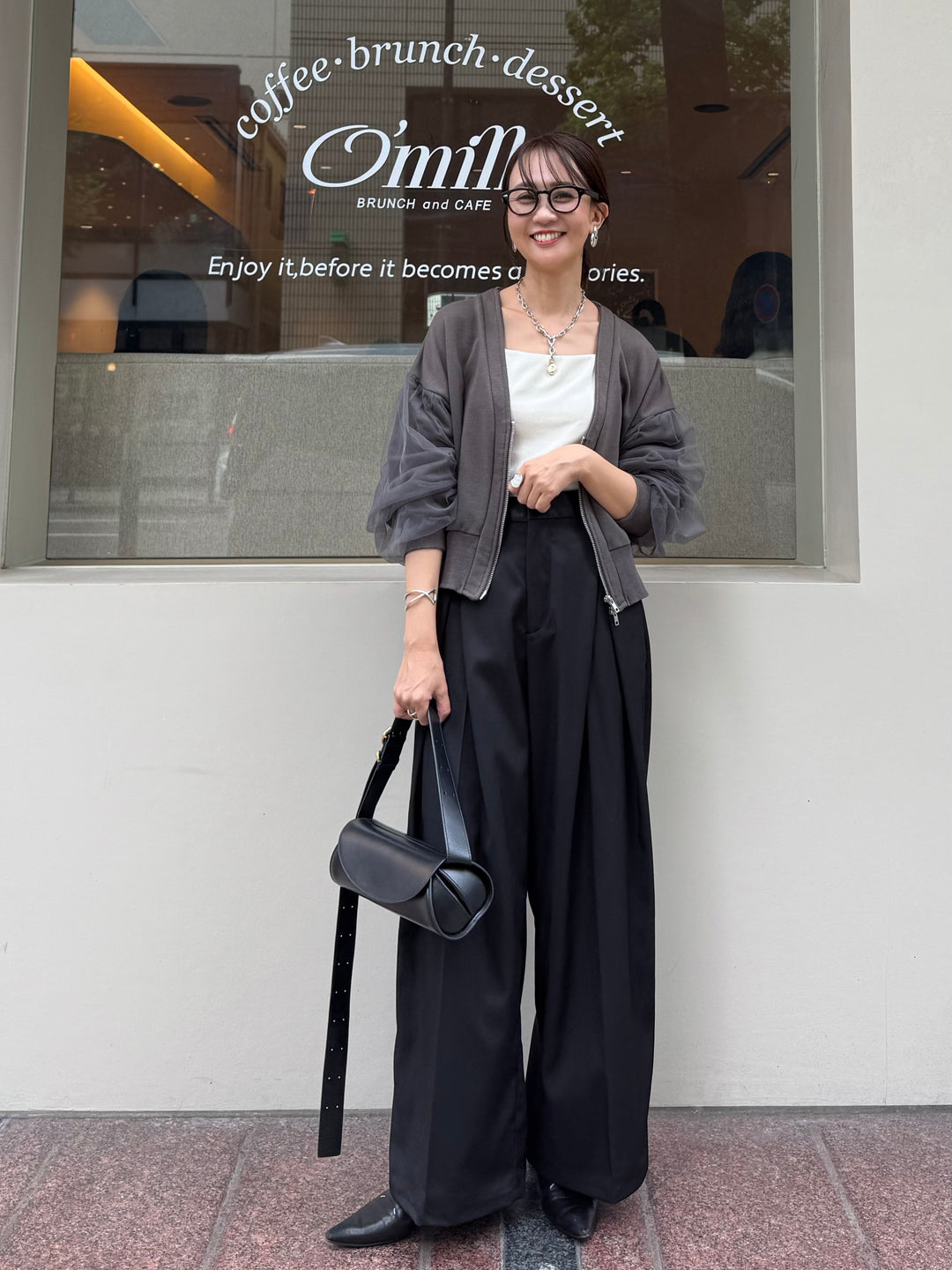 ツイルタックパンツ / ブラック