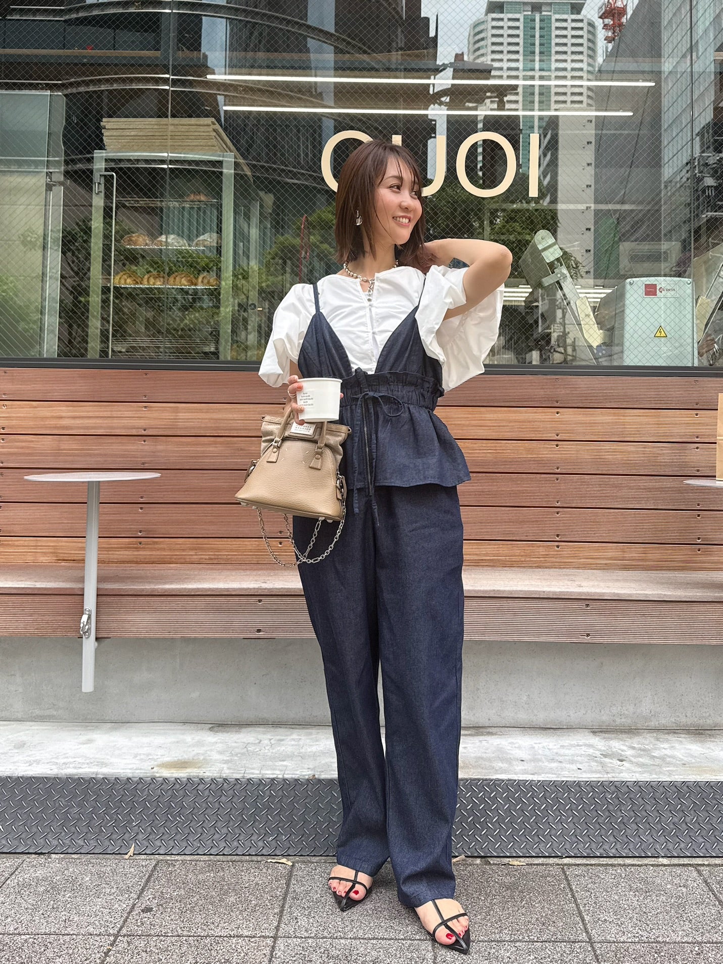 ペプラムコンビネゾン / デニム – fosie