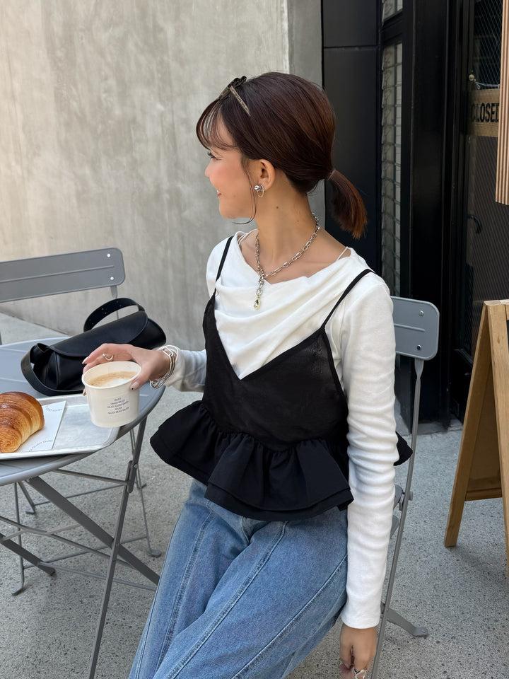 【予約】フリルヘムビスチェ / ブラック(5月下旬発送予定)