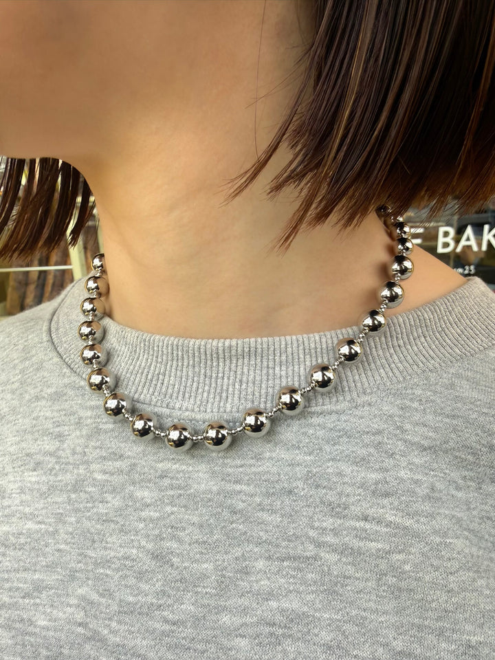 [新作300円OFF]【予約】ボールネックレス / シルバー(4月上旬発送予定)