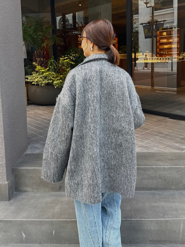 シャギーミドルコート / チャコール