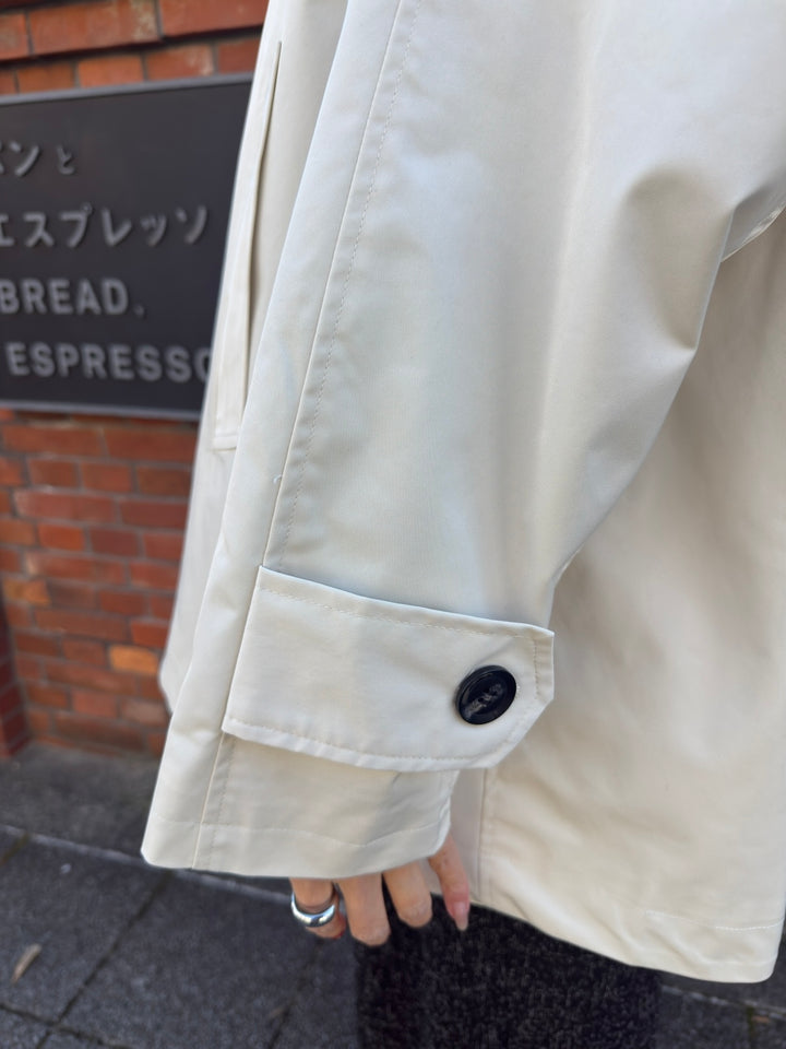 スタンドカラーミドルコート / オフホワイト