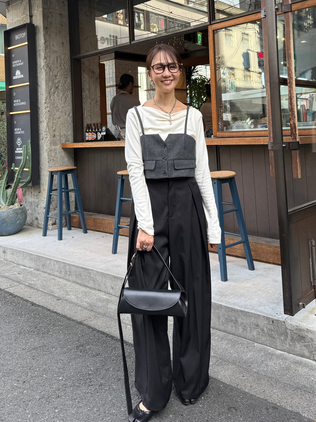 ツイルタックパンツ / ブラック