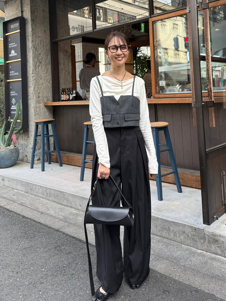 ツイルタックパンツ / ブラック