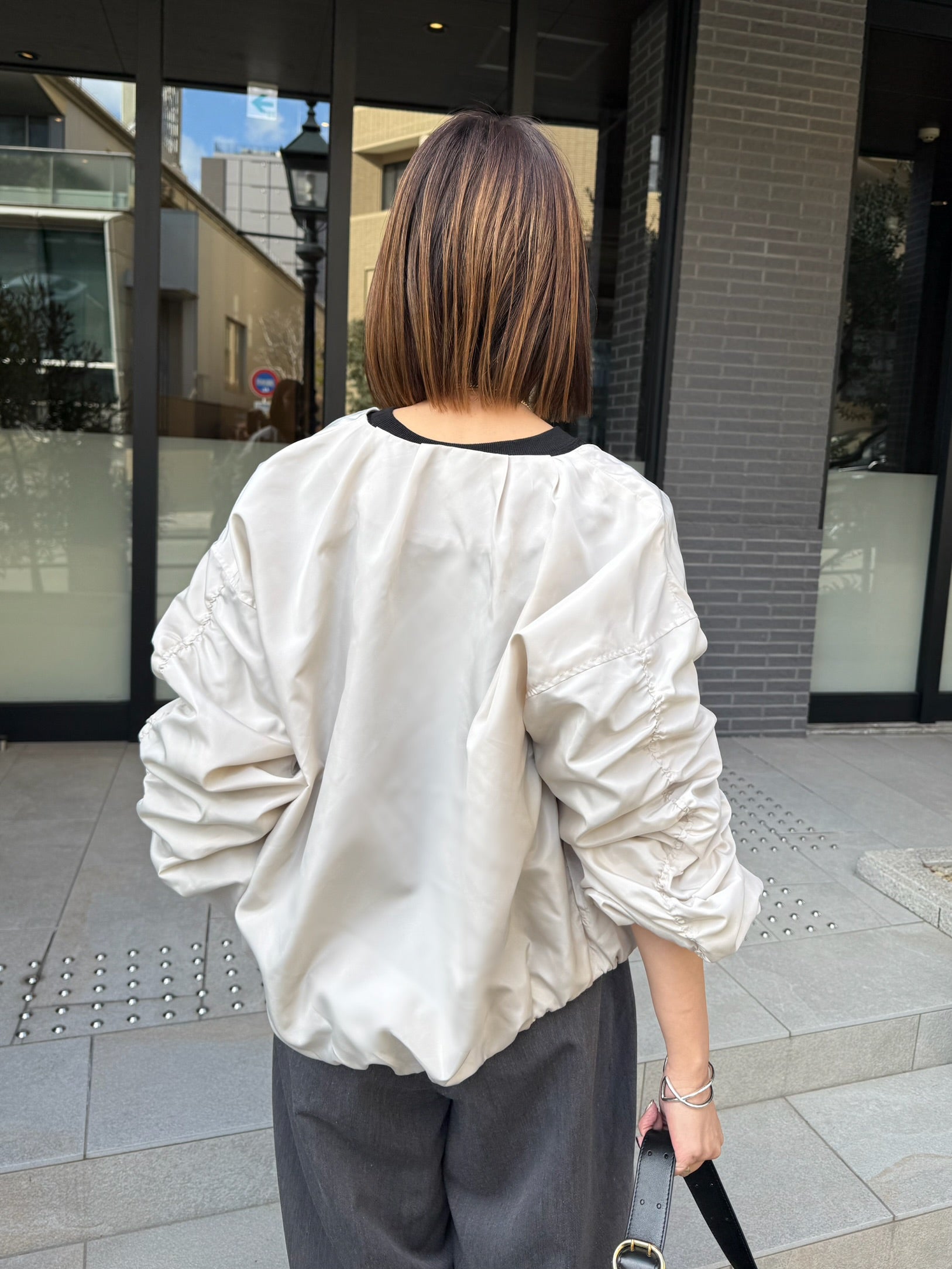 袖ギャザーブルゾン / アイボリー – fosie